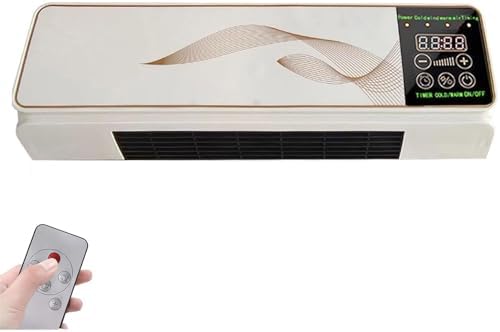 Climafy 2-en-1 Wall Mount AC Heater, Super Silencieux Portable De Refroidissement Et De Chauffage Avec Télécommande, Système Compact Efficace Sur Le Plan énergétique Pour Chambre à Coucher, Bureau, RV