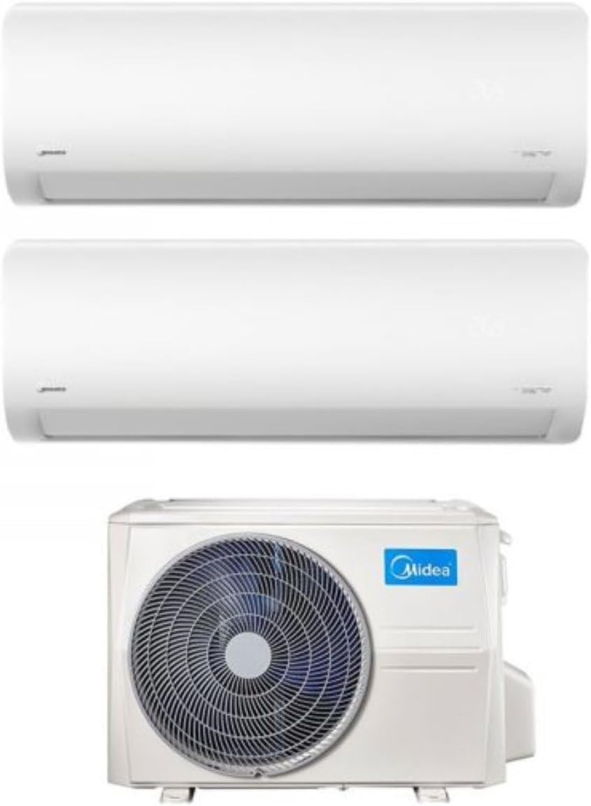 Climatiseur Dual 9+12 Midea Extreme Pro A++A+ WI FI Inclus M2OE-18HFN8-Q Avec Unité Extérieure 5,71 KW