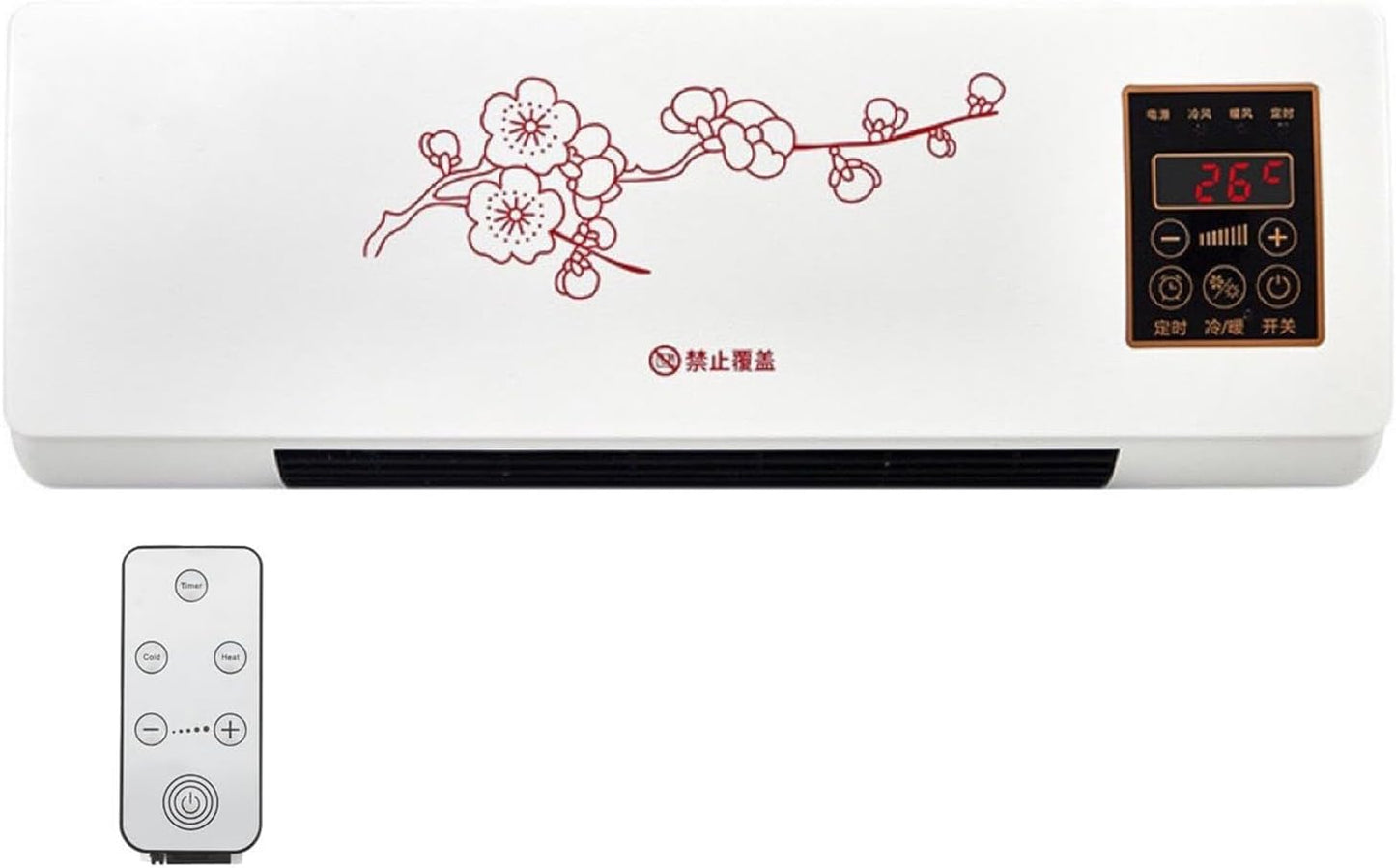 Mini Split Fan Unit Wall Mounted Portable Cooling Heating System Avec Remote Timer Ultra Quiet Effificient Mobile Fan Pour La Maison Bureau Chambre Fenêtre Fan Fonction Energy Saving Compact Design