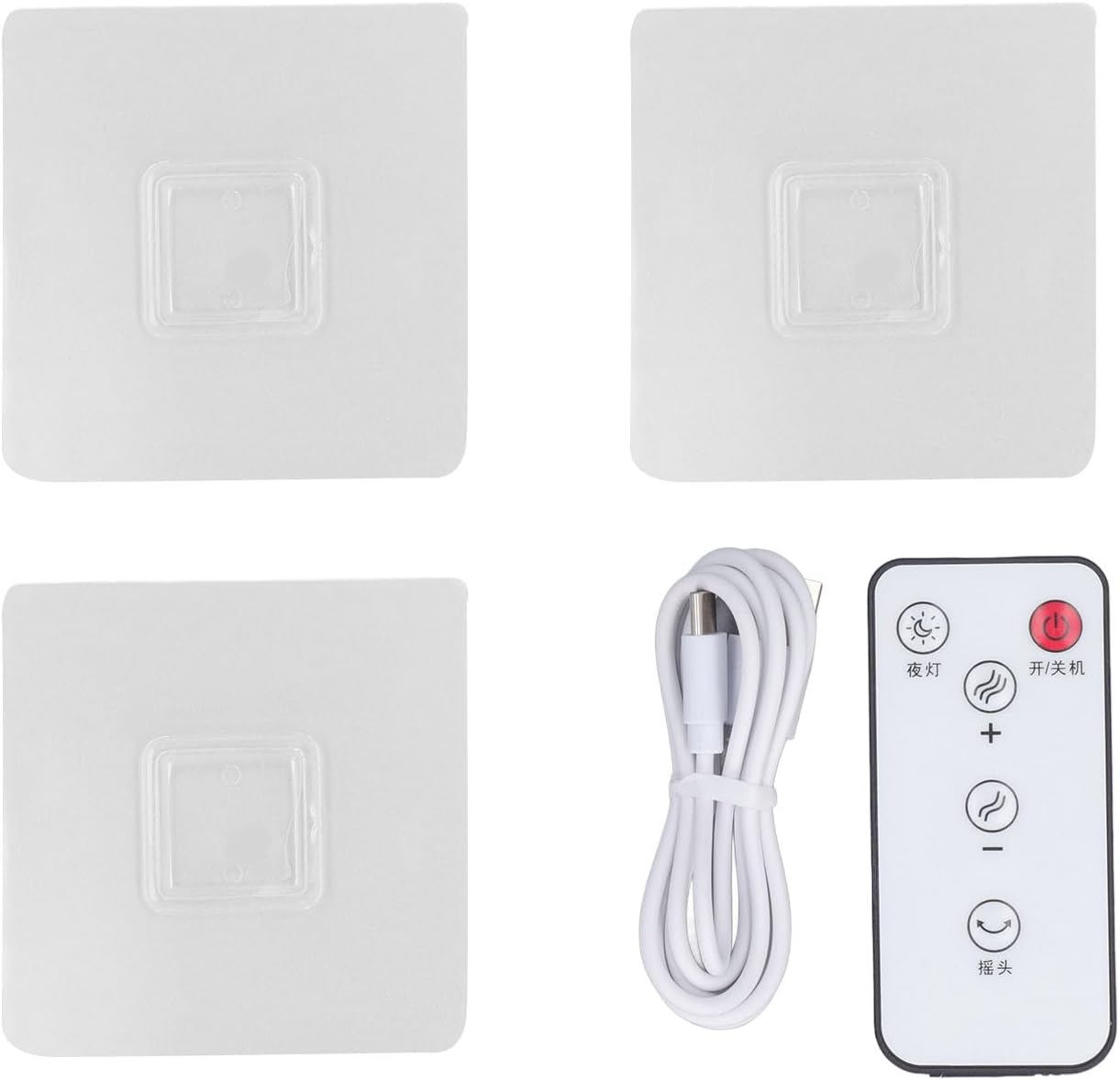 Haofy Petit Ventilateur Oscillant Mural Avec Télécommande, Veilleuse 3 Vitesses, Idéal Pour Chambre à Coucher, Bureau, Garage