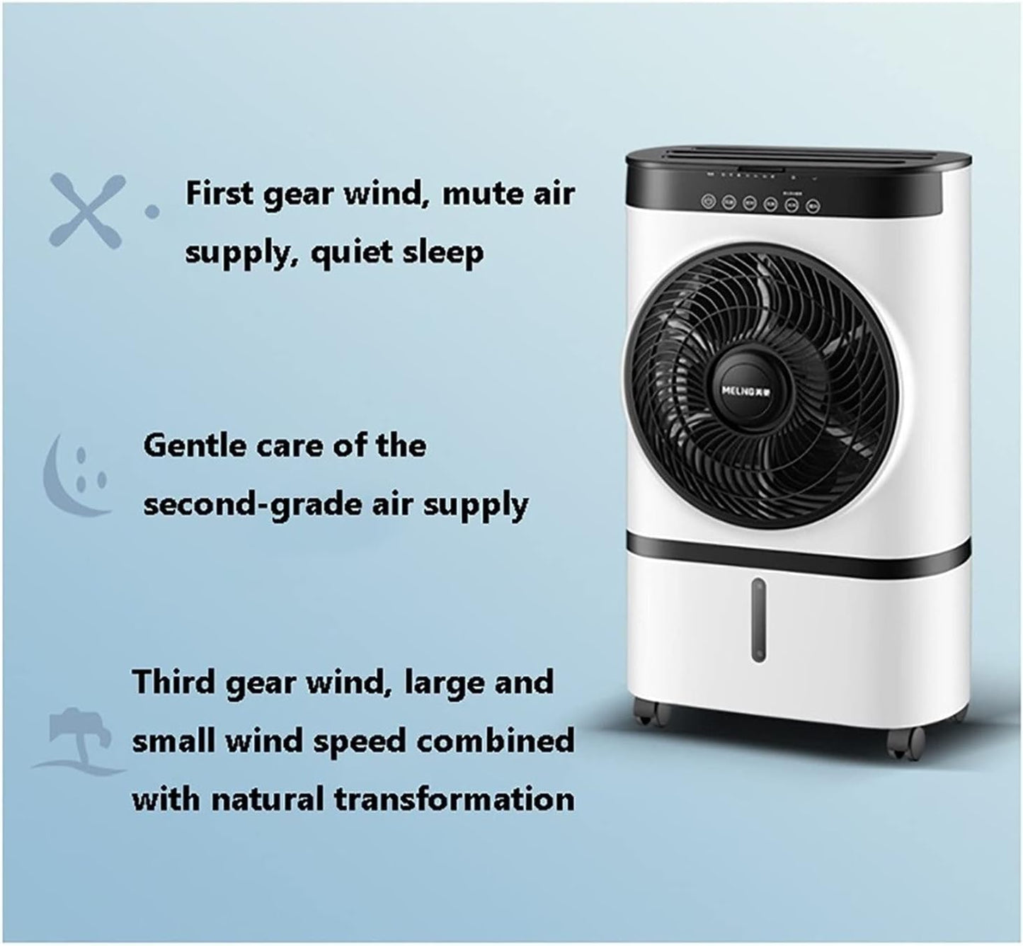 13000BTU Air Refroidisseur, Réfrigération Mobile, Déshumidification, 3 Vitesses De Ventilateur, Affichage LED Et Télécommande, Minuterie 12h, Classe D'économie D'énergie A
