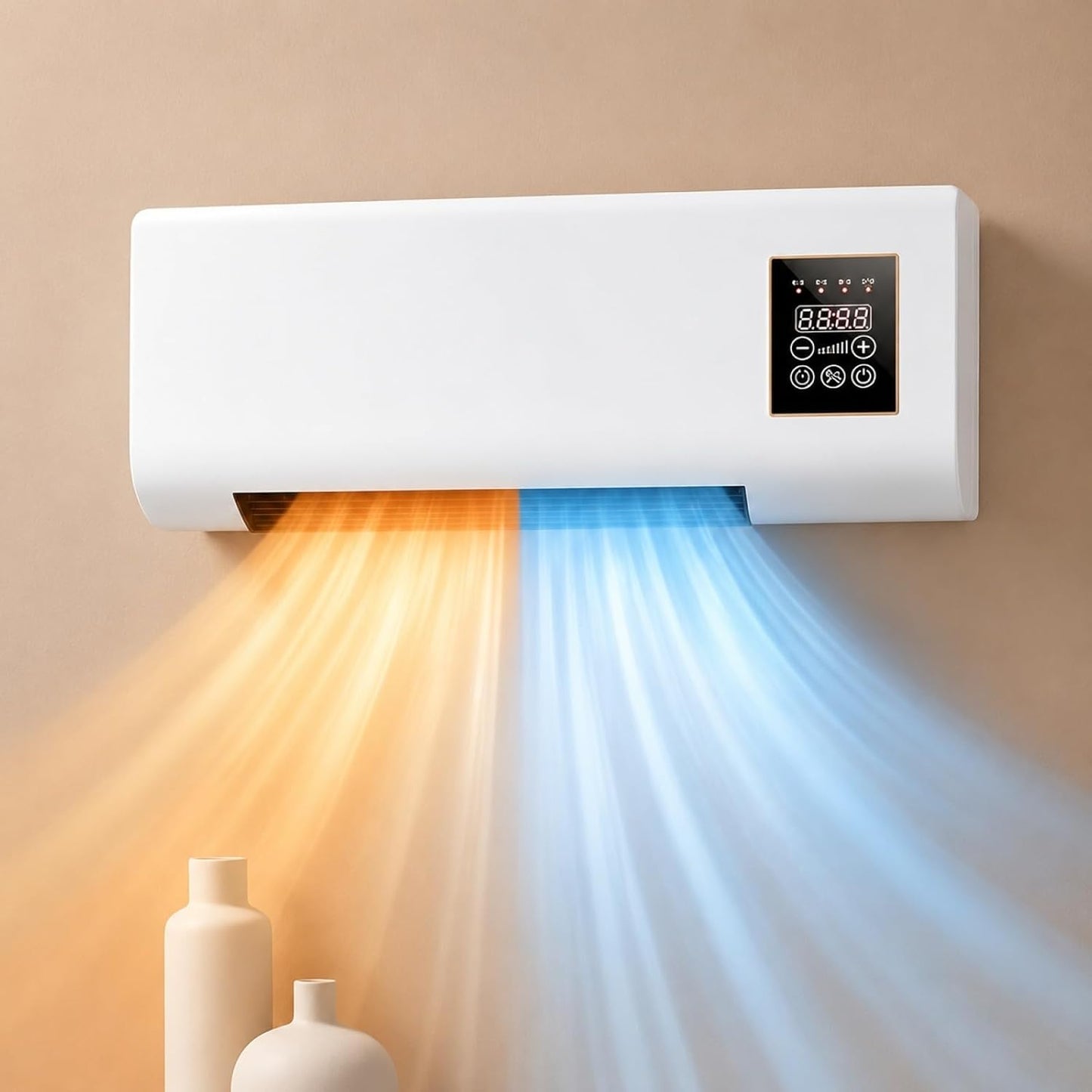 Mini Climatiseur Mural, Unité De Climatisation Portable Avec Télécommande, Chauffage De Refroidissement Silencieux Pour Le Bureau De Chambre à Coucher, Contrôle De Climat Sans Conduit Pour Le Salon à