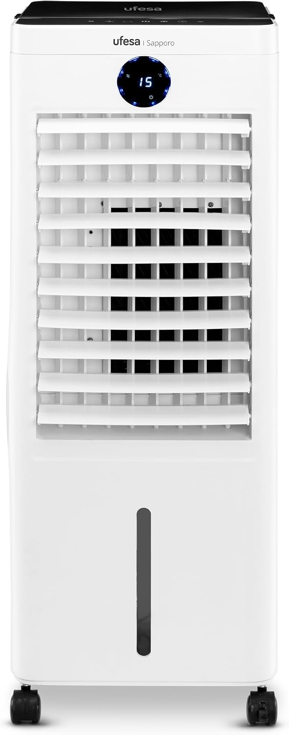 Ufesa Climatiseur Portable A7 3en1, Refroidissement, Ventilation Et Déshumidification, 7000 BTU/jour, Silencieux, Affichage LED, Minuterie 24h, Jusqu'à 12m², Gaz R290, Télécommande