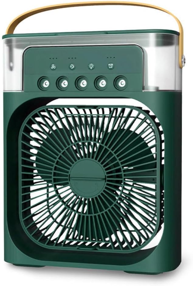 3 In 1 Air Cooler, Climatisation Mobile Ventilateur Portable, Climatiseur Portable, Climatiseur Mobile Silencieux, Mini Ventilateur Humidificateur, Mini Rafraîchisseurs D'air Par évaporation (Noir)
