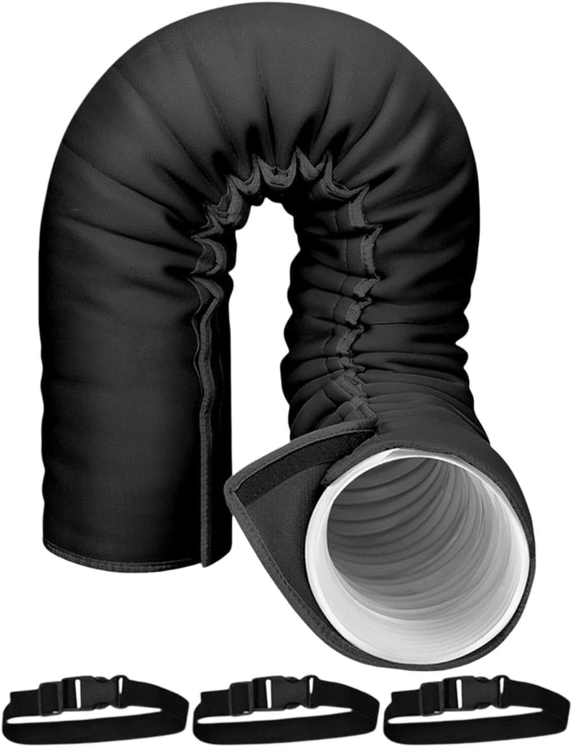 Portable AC Hose Insulation Sleeve | Portable Insulated Cover | 3 Adjustable Straps AC Pipe Insulation | Energy Saving Hose Wrap For Indoor Outdoor Window Garage RV House Apartment Use