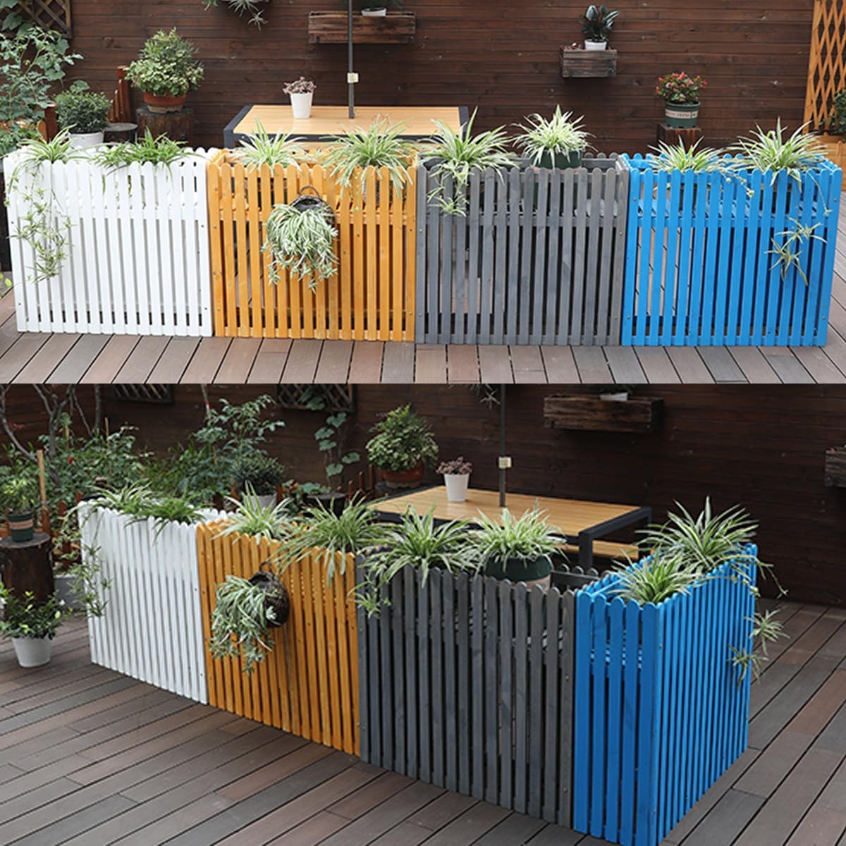 GENERIC Clôture En Bois Massif Pour Climatiseur – Housse Anti-corrosion Pour Meubles D'extérieur – 100 X 30 X 80 Cm – Solution élégante Pour Climatisation