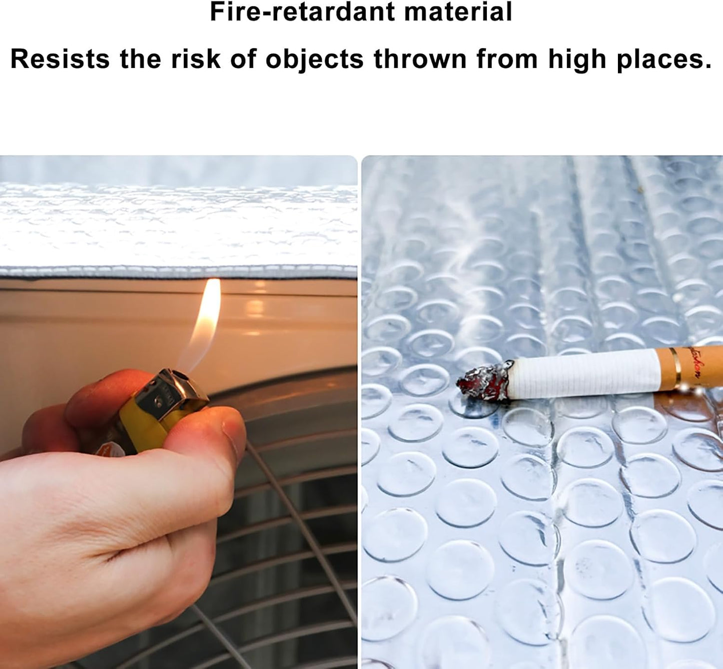 Housse Climatiseur Extérieur, Cache Clim Protection Caisson Anti Bruit Pompe à Chaleur, Isolation Thermique, Imperméable, Film Aluminium Épais(84 * 59 * 32cm)