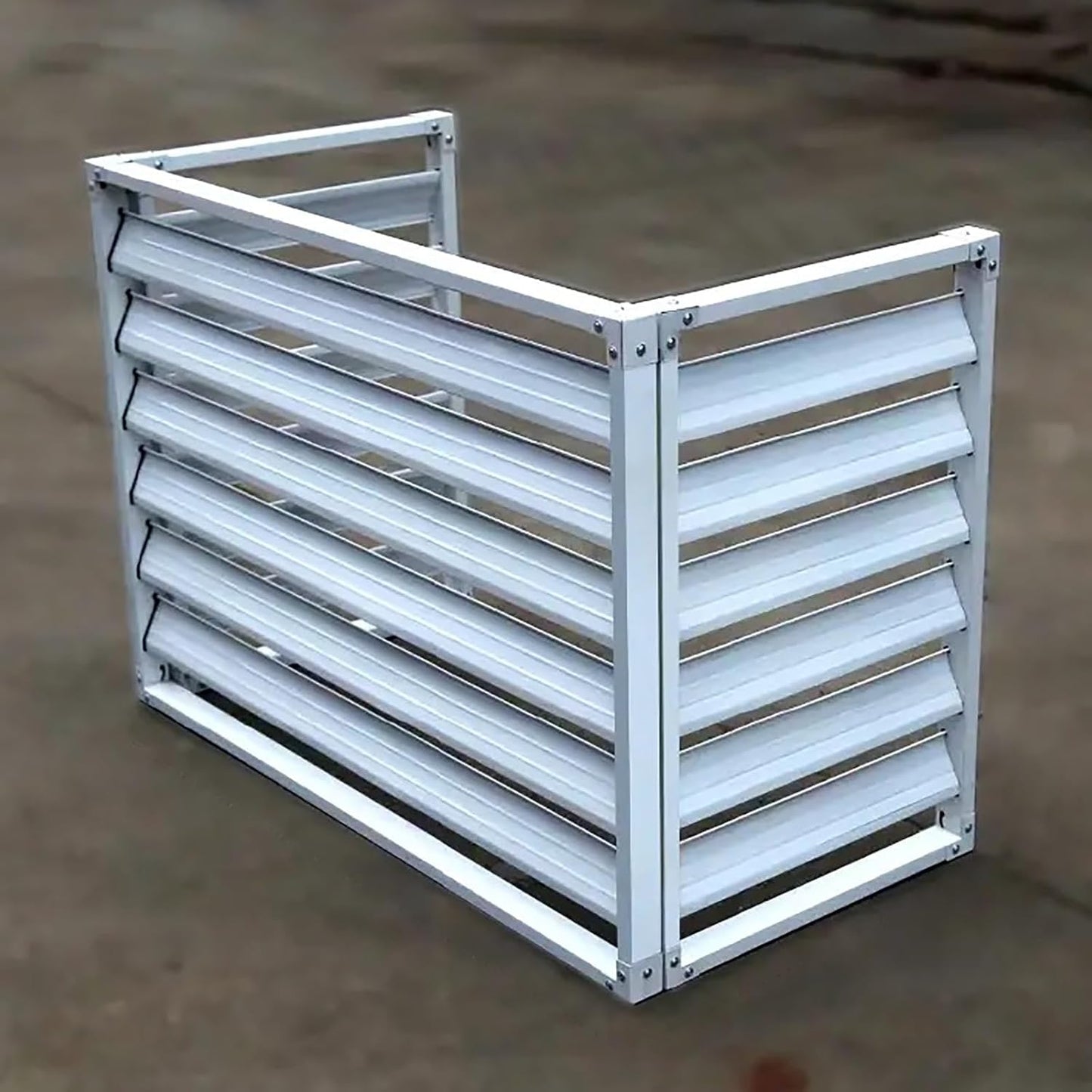 GENERIC Housse De Protection Pour Climatiseur Extérieur De Qualité Supérieure - Protection Contre Les Intempéries Pour Unités De Climatisation - Panneaux De Clôture En Aluminium Robuste - Résistant Aux