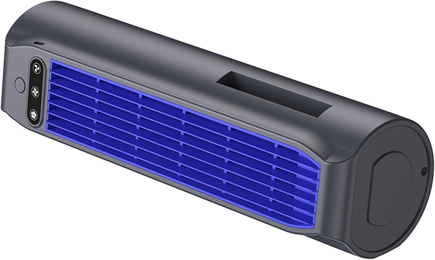 Mini Climatiseur Portable, Ventilateur De Climatiseur 3 Vitesses, Ventilateur De Refroidissement Sur Pied/Mural/Bureau, Rechargeable Par USB Pour La Maison/Bureau/dortoir/Camping-Car, Bla
