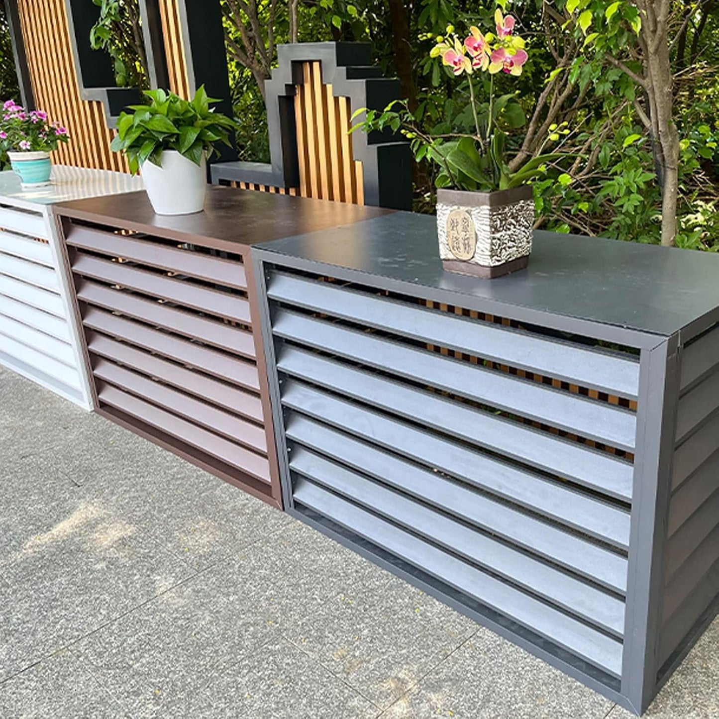 GENERIC Housse En Aluminium Pour Climatiseur – Protection Imperméable Et Coupe-vent Pour Unités Extérieures, Design Anti-grêle, Idéal Pour Une Utilisation En Intérieur Et En Extérieur