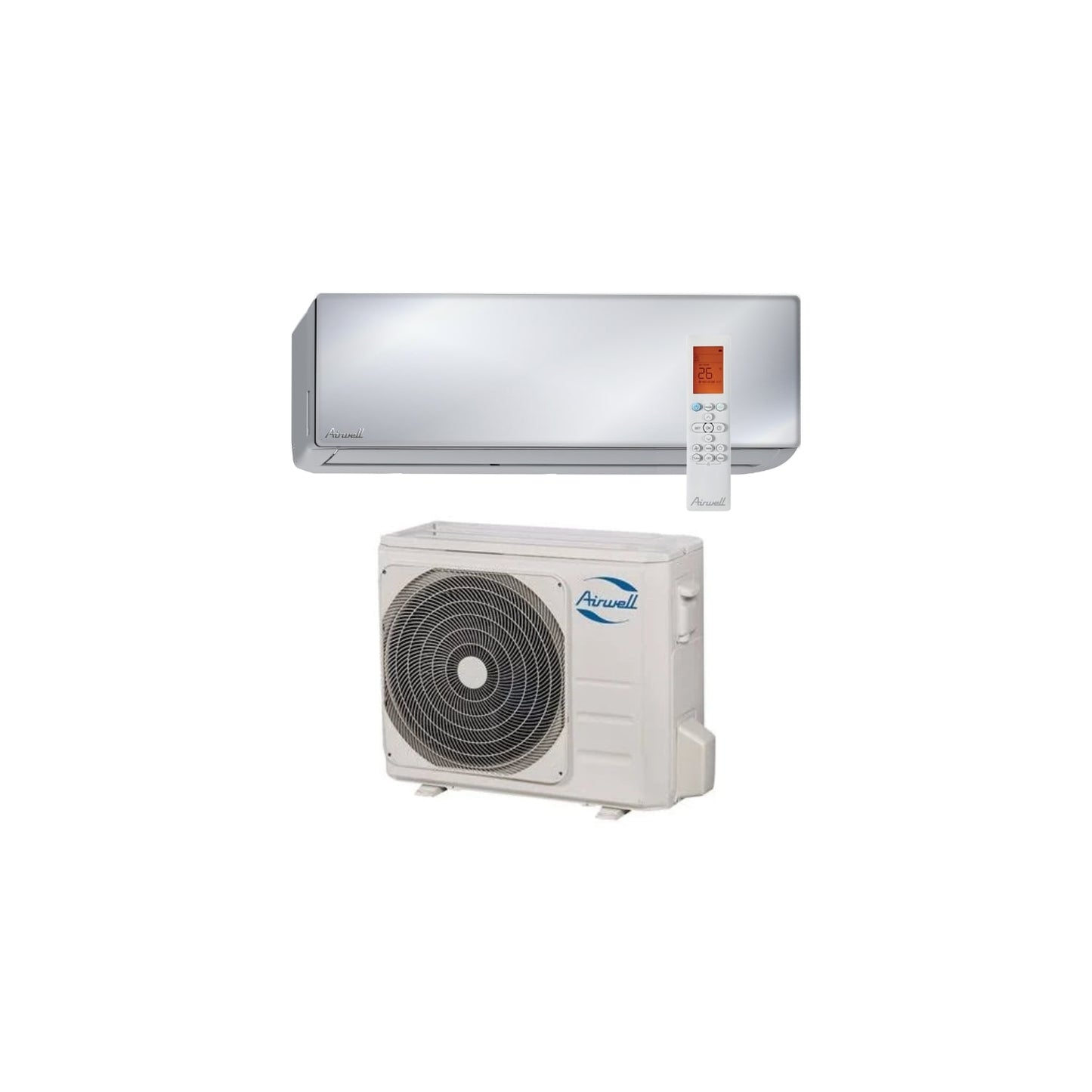  Climatisation Unité Extérieure Ydab Et Unité Intérieure Murale Hdmb Harmonia Miroir 2.6 Kw - Airwell