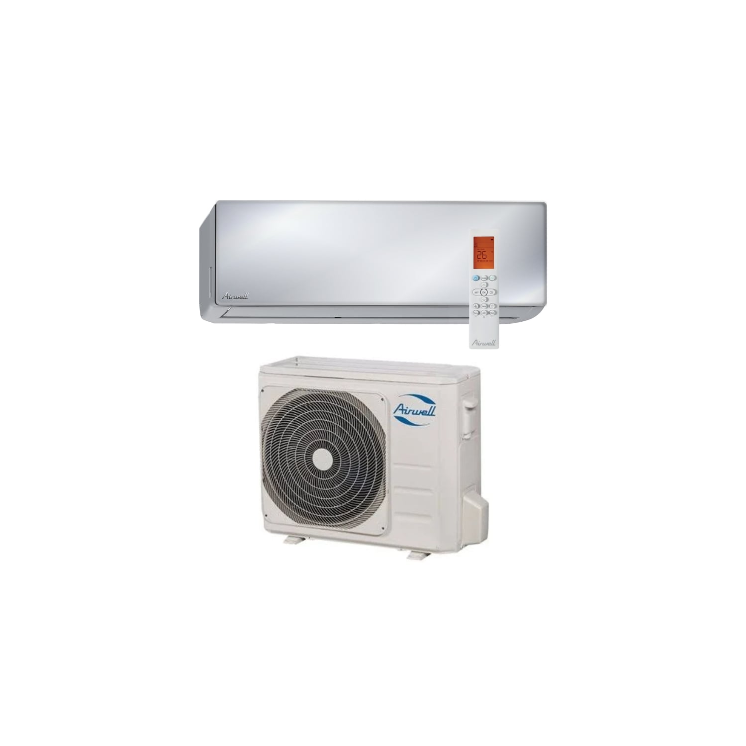  Climatisation Unité Extérieure Ydab Et Unité Intérieure Murale Hdmb Harmonia Miroir 3.5 Kw - Airwell