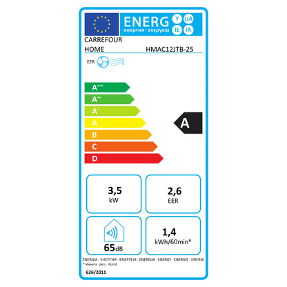  Climatiseur Mobile HMAC12JTB-25 Climatiseur Mobile 12000 BTU CARREFOUR HOME