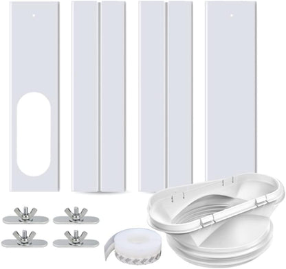  Kit De Fenêtre De Climatiseur Portable, 4 Panneaux Réglables, Joint De Fenêtre Coulissante, Kit De Ventilation AC Pour Unité AC Portable Avec Panneaux En PVC, (4 Pièces (10-43-140 Cm-130 Et