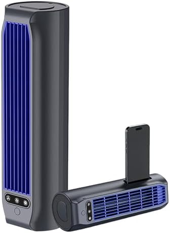GENERIC Brizaac Bladeless Air Cooler, 3000mAh Unité De Montage Mural Alimentée Par Batterie, Ventilateur D'évacuation Silencieux à 3 Vitesses Pour Le Refroidissement De La Maison De Bureau à Chambre à Coucher