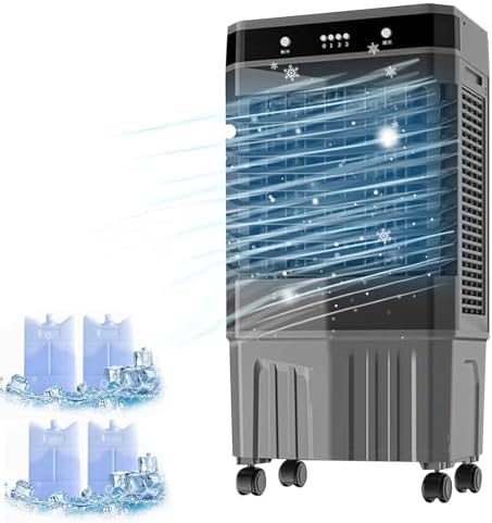 GENERIC Refroidisseur D'air évaporatif Commercial 4500 CFM, Ventilateur Portable De 13 Gals Avec Des Boîtes à Glace Pour Les Grands Espaces, Les Usines Et L'utilisation En Extérieur