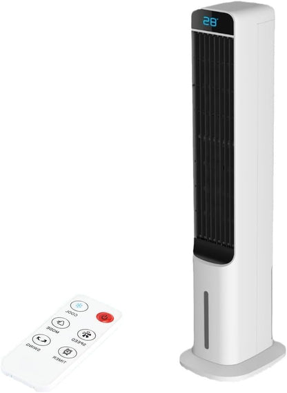 GENERIC Climatiseur Portable Sans Fenêtre, Ventilateur Tour 3 En 1 Avec Télécommande, 3 Vitesses, Refroidisseur De Marais à Oscillation 120 °, Refroidisseur Par évaporation Avec Minuterie De 12 Heures Pour Un