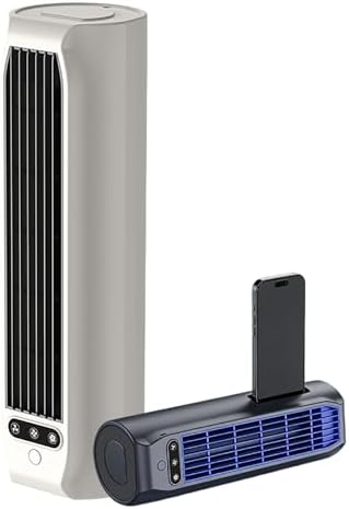 GENERIC Brizaac Bladeless Air Cooler, 3000mAh Unité De Montage Mural Alimentée Par Batterie, Ventilateur D'évacuation Silencieux à 3 Vitesses Pour Le Refroidissement De La Maison De Bureau à Chambre à Coucher