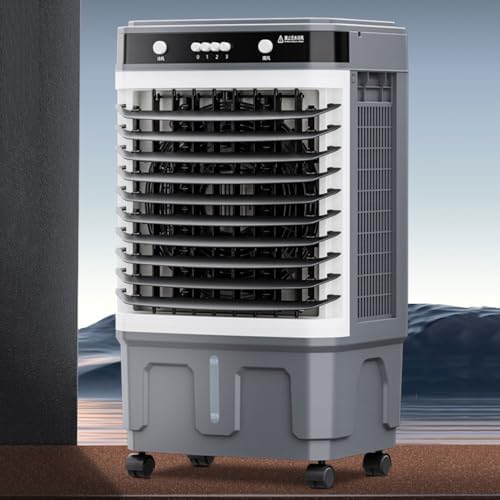 GENERIC Refroidisseur D'air évaporatif Portable Avec 4 Packs De Glace, Grand Réservoir D'eau, Télécommande, Minuterie 12H, 3 Vitesses, Fonctionnement Silencieux Pour Bureau De Chambre à Coucher