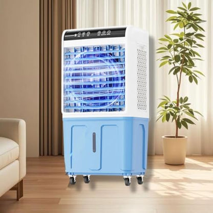 GENERIC Refroidisseur évaporatif 40L Avec Télécommande, 2800 CFM Floor Swamp Refroidisseur Pour Intérieur Extérieur, 3 Vitesses, 120 Swing, Ventilateur Portable Silencieux