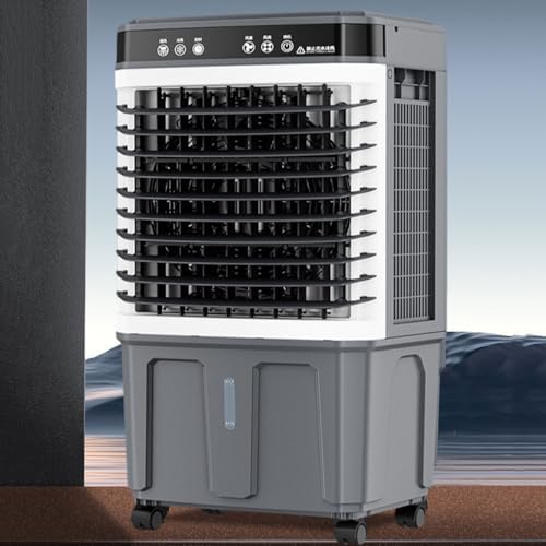 GENERIC Refroidisseur D'air évaporatif Portable Avec 4 Packs De Glace, Grand Réservoir D'eau, Télécommande, Minuterie 12H, 3 Vitesses, Fonctionnement Silencieux Pour Bureau De Chambre à Coucher