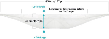 HOOMEE 400CM Tissu De Calfeutrage Pour Fenêtres Pour Climatiseur Mobile Et Sèche-Linge - Fonctionne Avec Toutes Les Unités De Climatisation Mobiles, Installation Facile