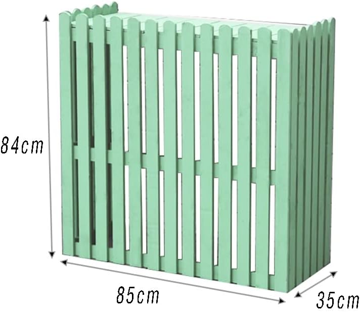 GENERIC Housse En Bois Pour Climatiseur Extérieur - Vert - 85 X 35 X 84 Cm - Solution D'intimité élégante Pour équipement De Climatisation Extérieur