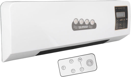  Chauffage De Climatiseur, Refroidisseur D'air Mural, 2000W Portable Petit Climatiseur Rideau D'air Intérieur Avec 8 Heures De Chronométrage Pour Salle De Bain Chambre à Coucher