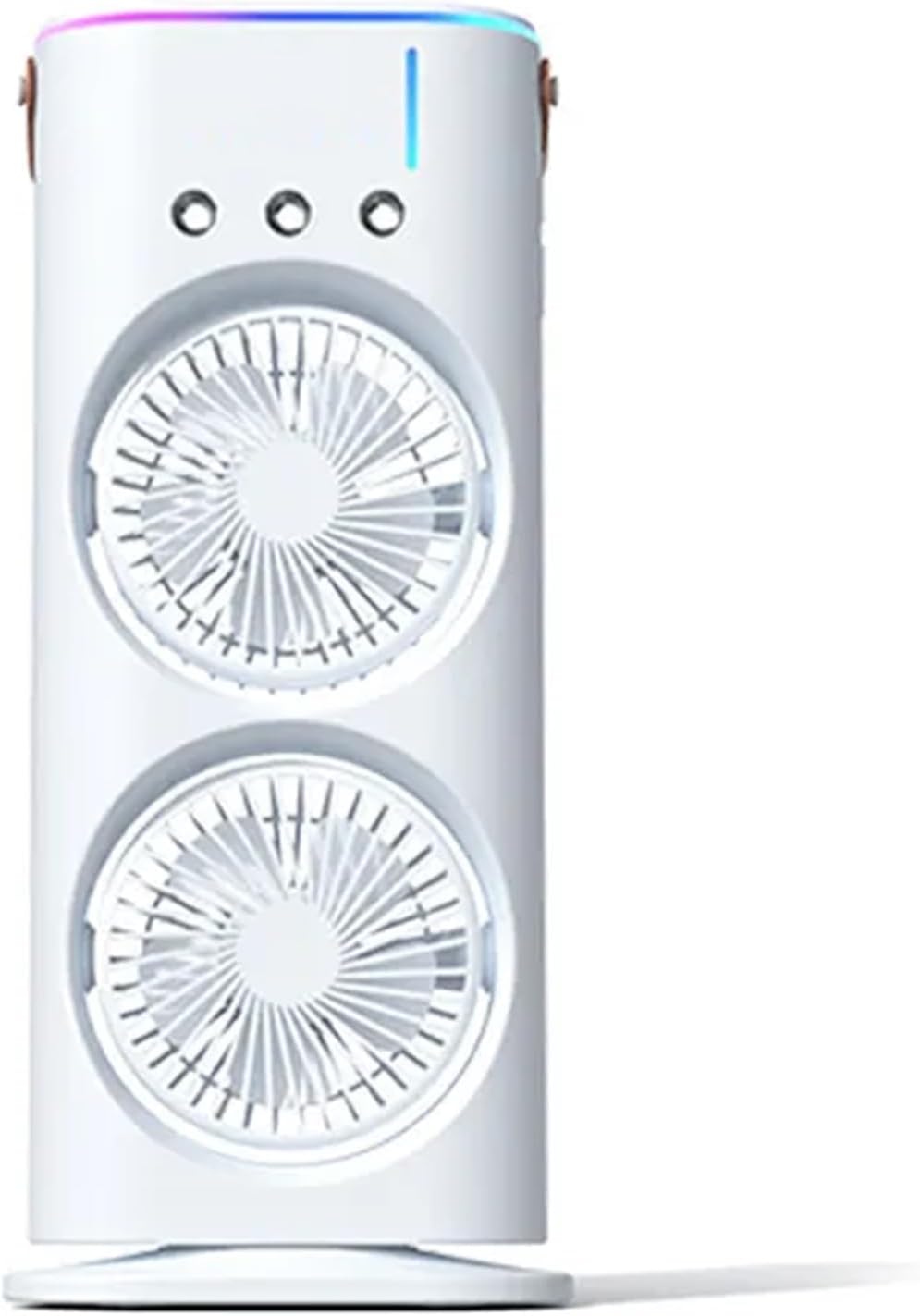  Ventilateur Pulvérisateur Portable à Double Extrémité, Refroidisseur D'air Par évaporation De Lumière LED, Humidificateur Rechargeable Par USB, Ventilateur De Bureau à Double Extrémité Avec