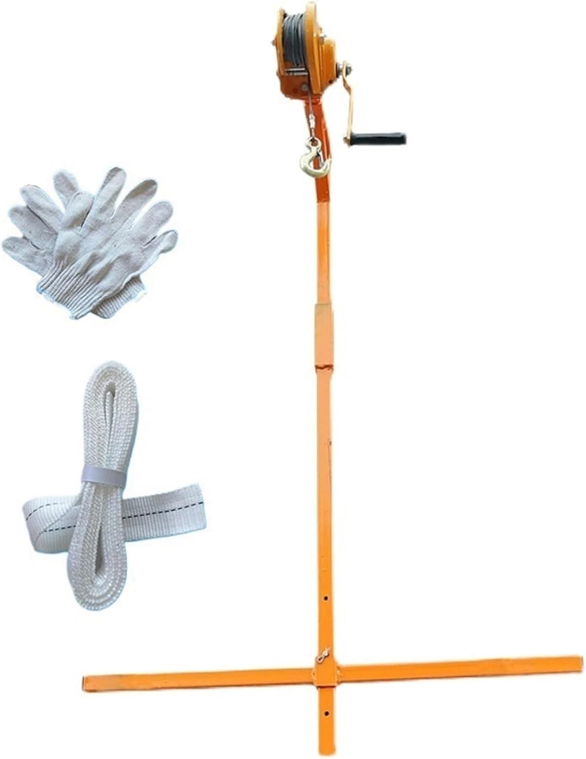  Kit De Levage De Climatiseur Robuste - Treuil Manuel Et Support D'une Capacité De 300 Kg, équipement D'installation CVC Essentiel, Treuil Autobloquant De 10 M Pour Une In