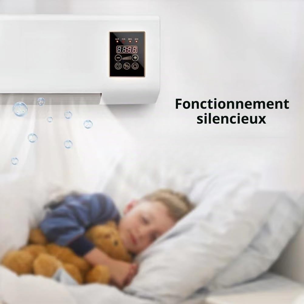 GENERIC Climatiseur, Unité De Refroidissement Et De Chauffage Portable à Fixation Murale, Pas D'installation Avec Télécommande, Idéal Pour Un Usage Domestique