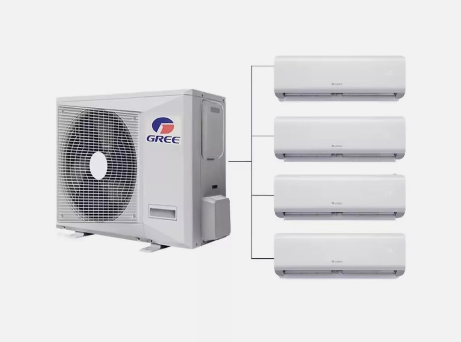 GENERIC 42000BTU Ductless Multi 24k Zones Mini Split Climatiseur Et Chauffage – 2 Zones