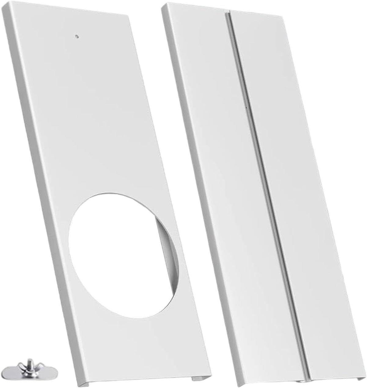  MagiDeal Kit De Fenêtre Portable Pour Climatiseur Avec Raccord Rond, Joint De Fenêtre De Climatiseur, Déflecteurs De Climatisation Mobiles Réglables Universel, Kit De Ventilation Télescopique