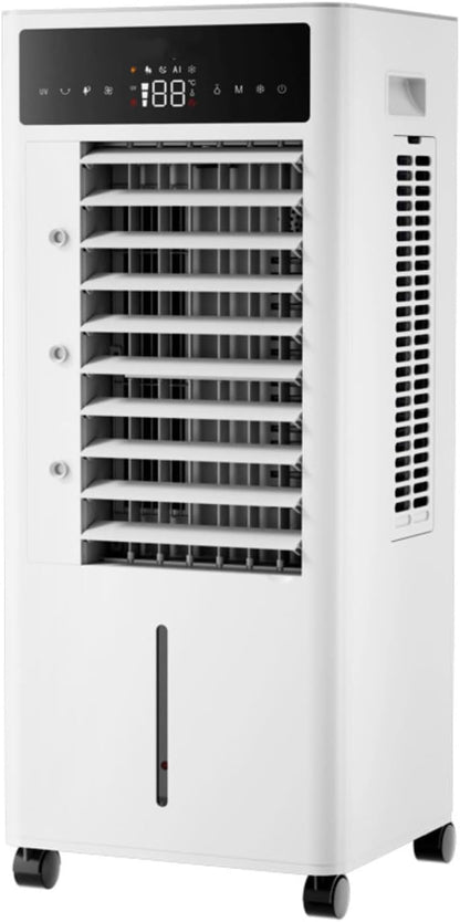 GENERIC Refroidisseur D'air évaporatif Portable, 10L à Distance De Réservoir, 60 Ventilateur Silencieux Oscillant Pour Le Bureau De Chambre à Coucher En Mode D'économie D'énergie