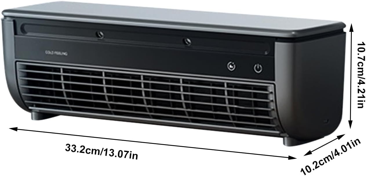  Ventilateur Avec Climatiseur - Ventilateur Rafraîchisseur D'Air, 3 Vitesses Avec Chargeur Sans Fil Pour Cuisine Maison Bureau Extérieur Dortoir Camping-Car