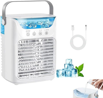  TundraFreeze Portable Ac Unit, TundraFreeze Air Conditioner, 4 En 1 Mini Climatiseur Mobile Avec 3 Vitesses, 2 Niveaux De Brume, 7 Couleurs LED De Nuit, 700ml Climatiseur Portable, Climatiseur Mobile