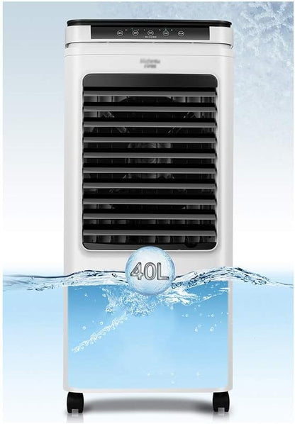 GENERIC Refroidisseur D'air Portable, Réservoir D'eau 40L, Affichage LED, Télécommande, 3 Vitesses De Ventilateur, Minuterie 24h, Courant Alternatif D'évaporation Efficace énergétique Pour Le Bureau à Domicil