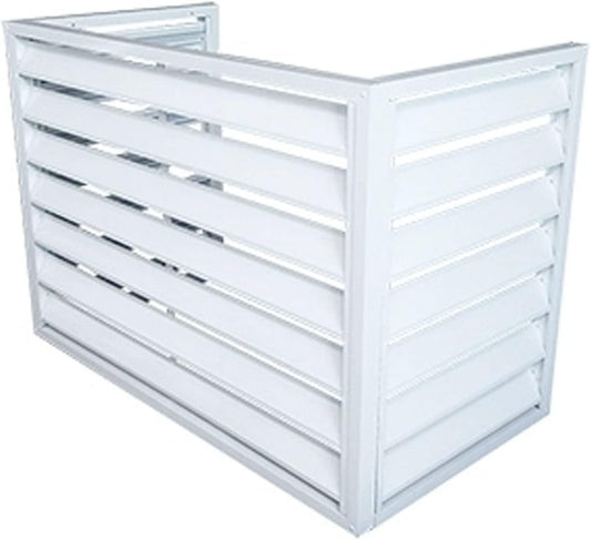 GENERIC Mini Housse De Climatiseur Fendue En Aluminium, Protection De Pompe à Chaleur Extérieure, Bouclier Complet Contre Les Intempéries D'hiver, Housse Blanche Pour Unités D'intérieur/extérieur
