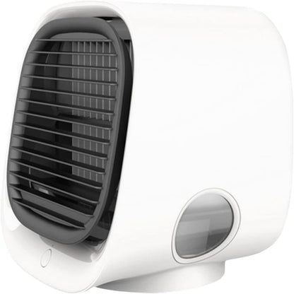  DieffematicKTY Climatiseur Mobile Air Cooler Fan Mini Desktop Air Conditioner With Night Light Mini Water Cooling Fan Humidifier (Color : White)