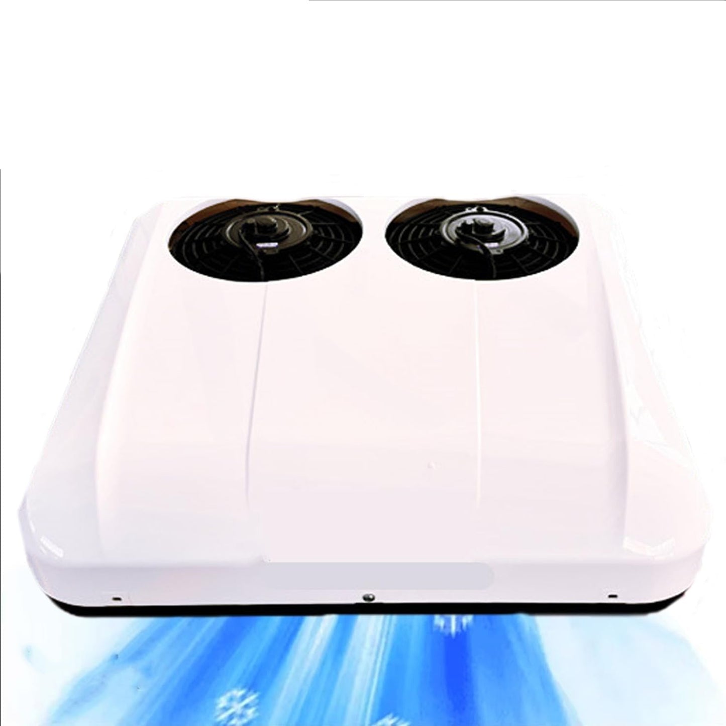 GENERIC Climatiseur à Double Ventilateur à Fréquence Variable, Capacité De Refroidissement De 1800 W/2600 W, Design à Faible Bruit Pour Un Sommeil Paisible, Installation Sur Le Toit De Camion/camping-car 12 V