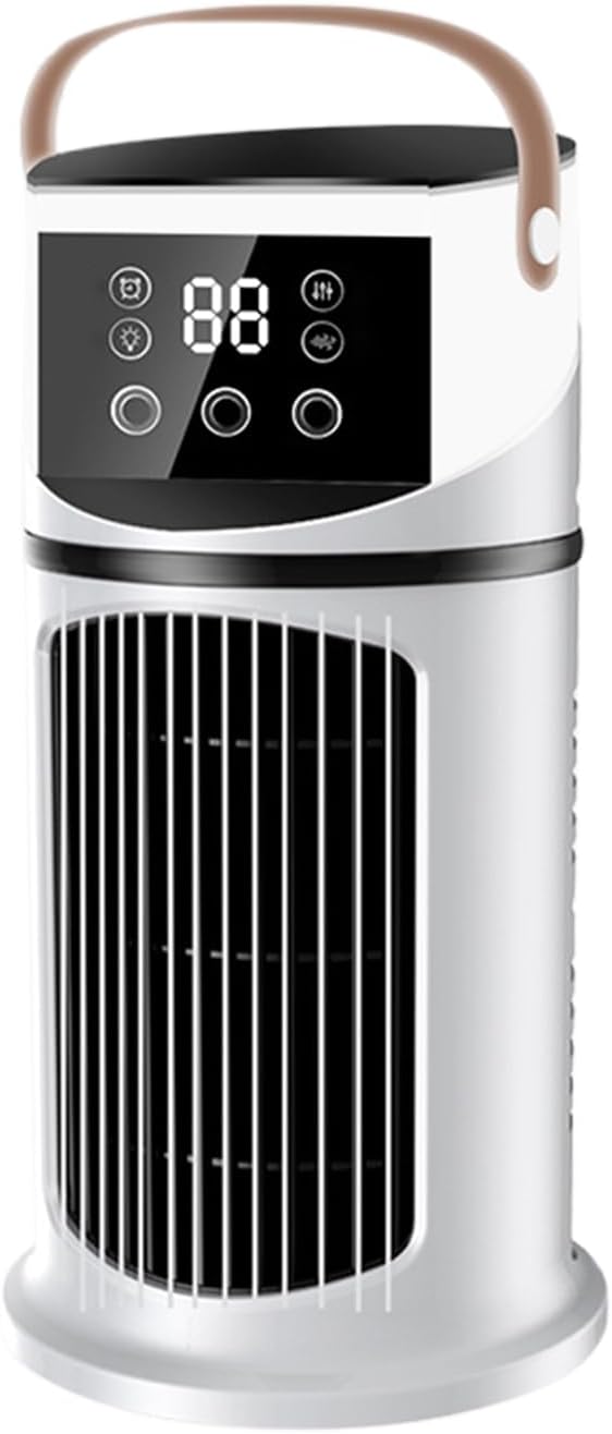 Genérico Climatiseur Portable – Ventilateur De Bureau, Refroidisseur D'air Nébulisé Avec Lumière LED | Dispositif De Climatisation Personnel à 9 Vitesses Pour Utilisation Sur Table De Maison, Chambre à Coucher