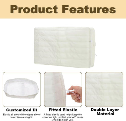  Housse De Fenêtre Pour Climatiseur Intérieur, Housse De Climatiseur Pour Unités Murales, De Climatiseur Couverture Pour Fenêtre Couvercle Poussière Facile à Installer ( 64 X 47 X 8,5 Cm, Beige)