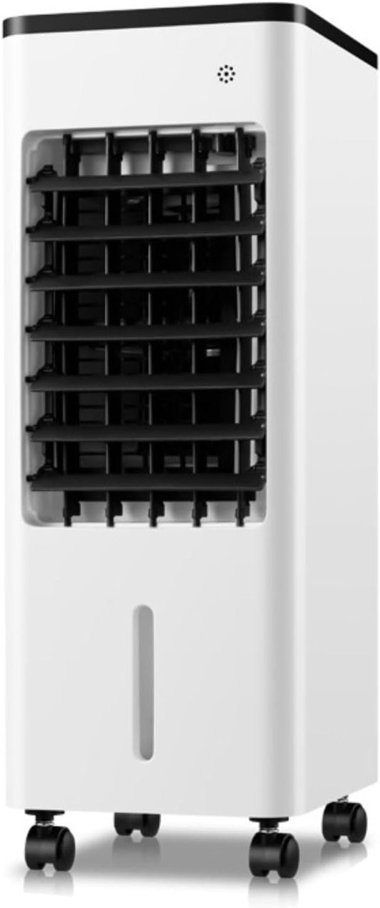 GENERIC Refroidisseur D'air évaporatif Portable, Ventilateur De Refroidissement 3-en-1 Avec Humidificateur, 9L Tank & Ice Packs, 8H Minuterie, Ultra-calme, 3 Vitesses, Mobilité Facile Pour La Maison De Bureau