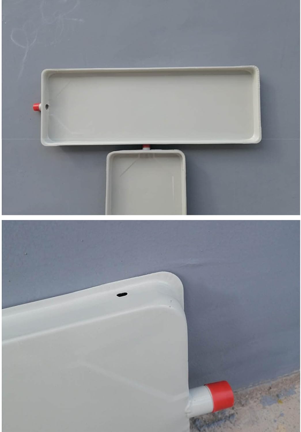 GENERIC Couvercle Pour Bac Vidange Condensat Climatisation Extérieur, Bac D'égouttage Climatiseur, Bac Récupération CVC Métal Galvanisé Avec Tuyau Vidange Pour Unité Bobine Ventilateur Climatisation