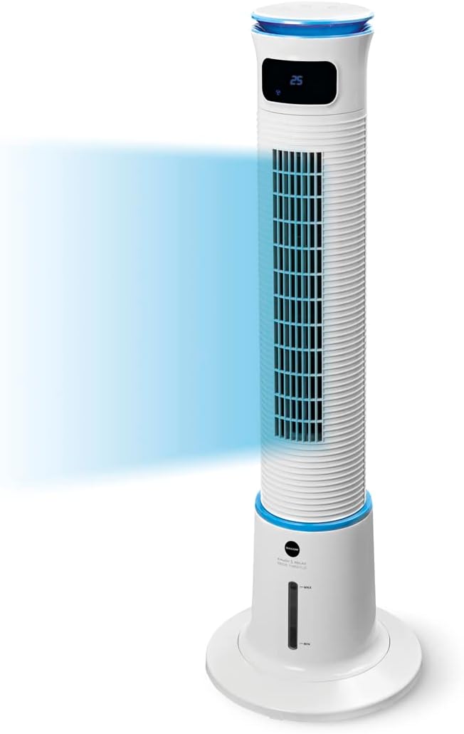  MACOM Enjoy & Relax 985 Breeze Tower Plus Refroidisseur D'évaporation, 5 Litres, Plastique