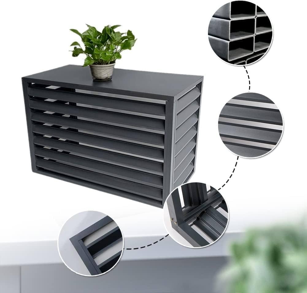  Housse De Protection En Aluminium Pour Climatiseur Extérieur – 100 X 70 X 50 Cm – Protection Résistante Aux Intempéries Pour Unités Centrales De Climatisation Et Protection Extérieure élégante