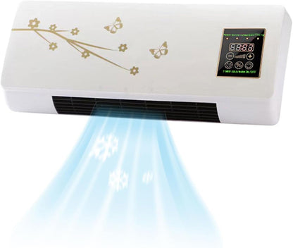  Mini Climatiseur Mural Divisé, Fonction De Refroidissement Et De Chauffage, Ultra-silencieux, Conception Compacte Avec Télécommande, Idéal Pour Le Bureau Et La Maison, Contrôle De Température Efficace