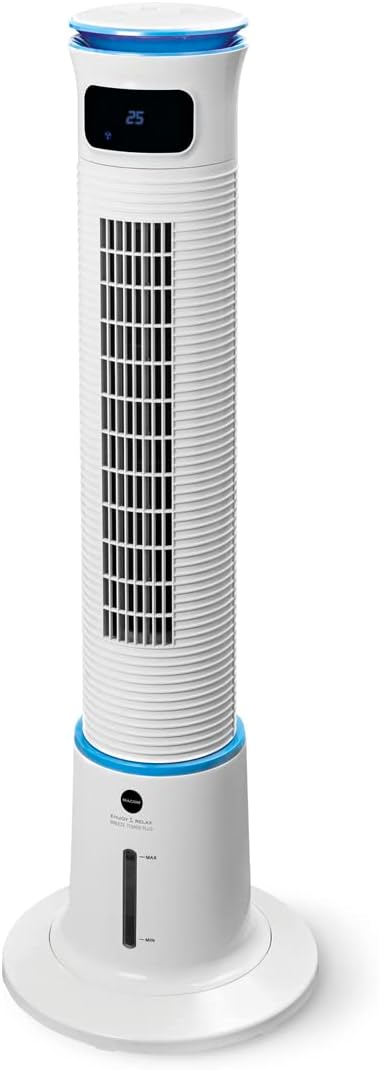 MACOM Enjoy & Relax 985 Breeze Tower Plus Refroidisseur D'évaporation, 5 Litres, Plastique