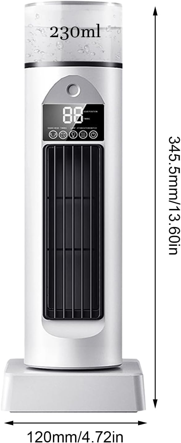  Ventilateur AC Portable – Climatiseur D'air Frais, Refroidisseur Silencieux Sans Pales Avec 6 Vitesses, Télécommande, Réservoir D'eau, Humidificateur Avec Minuterie De 6 Heures Pour Chambre à