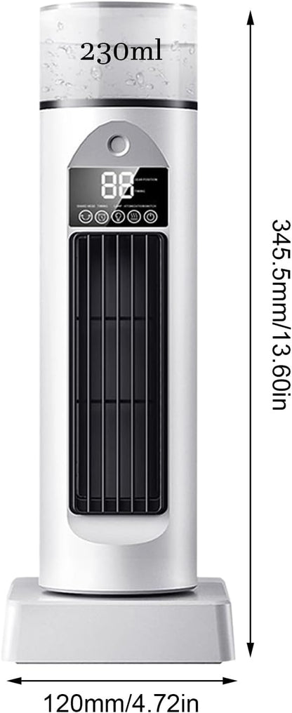  Ventilateur AC Portable – Climatiseur D'air Frais, Refroidisseur Silencieux Sans Pales Avec 6 Vitesses, Télécommande, Réservoir D'eau, Humidificateur Avec Minuterie De 6 Heures Pour Chambre à